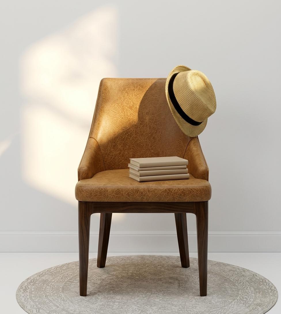 Timeless wooden chair in a warm interior