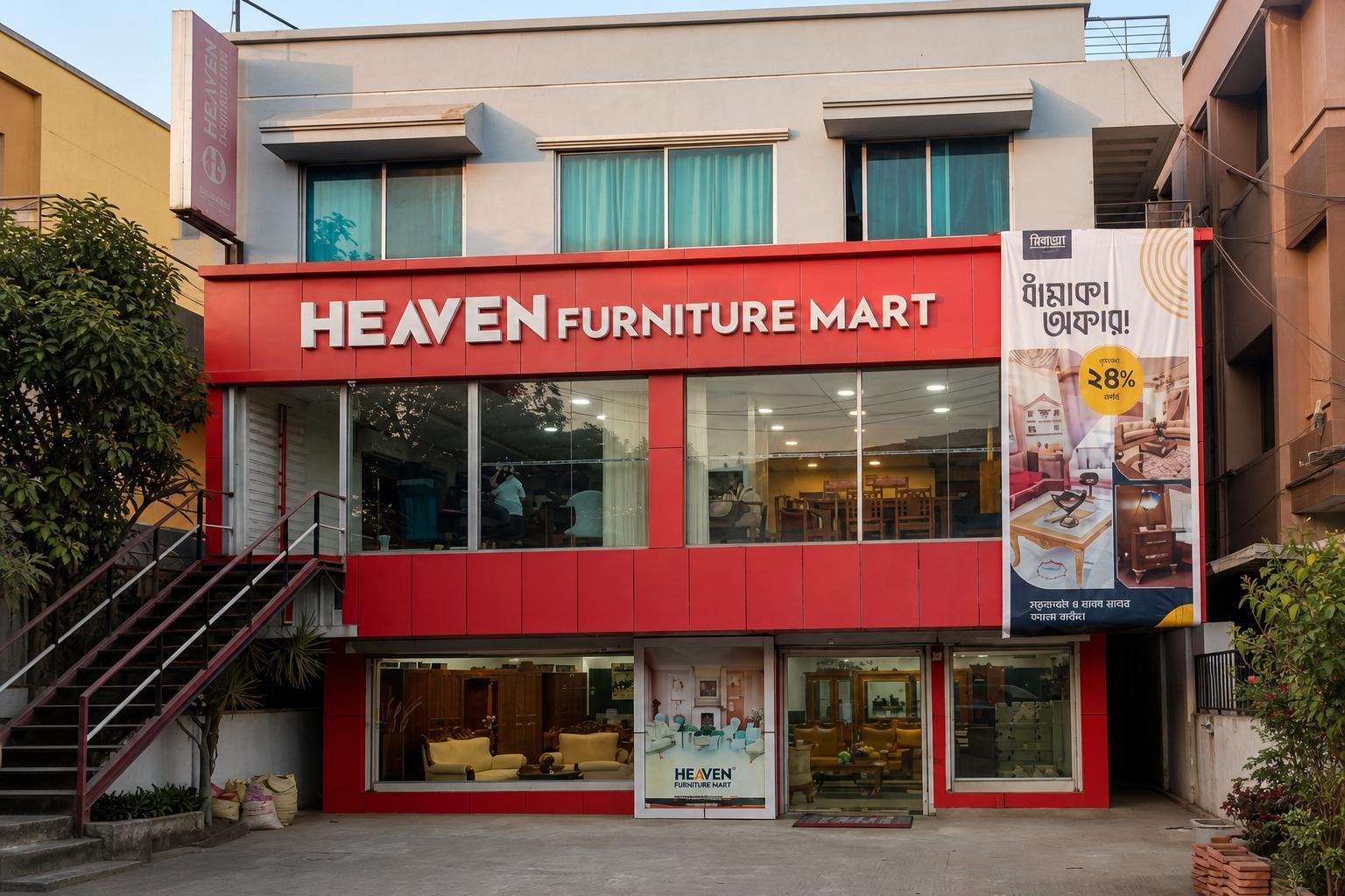 Exterior of Heaven Furniture Mart in Chattogram