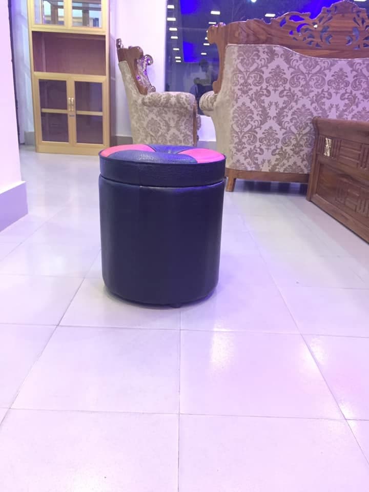 Dual-Tone Storage Ottoman